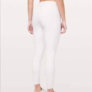 White Lulu lemon leggings